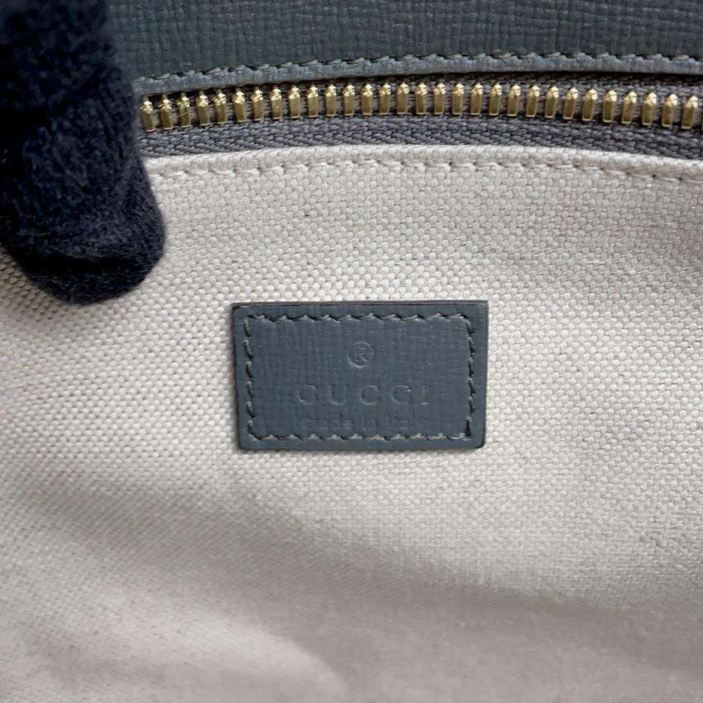 GUCCI Horsebit1955 Shoulder Bag Gray 700457 Leather