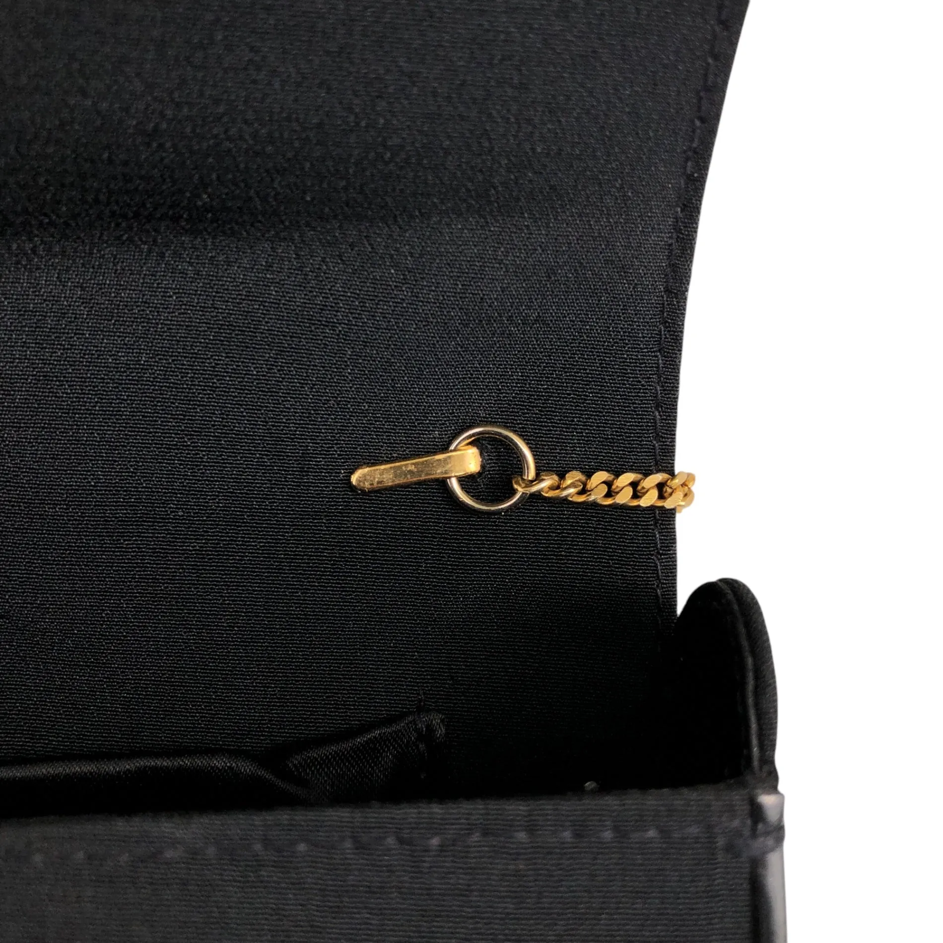 GUCCI Interlocking Chain Shoulder bag Black Vintage c5t5sp