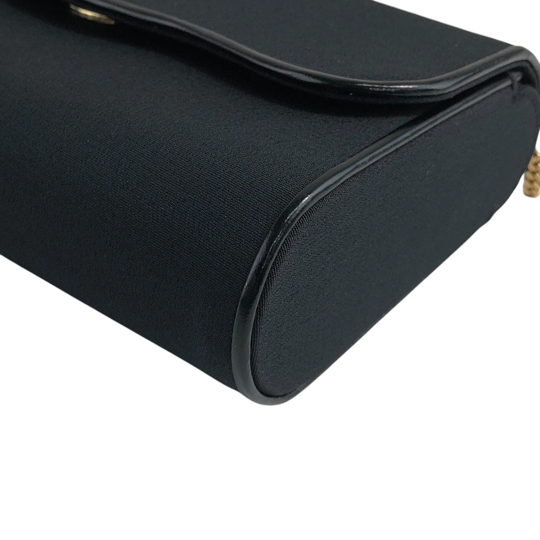 GUCCI Interlocking Chain Shoulder bag Black Vintage c5t5sp