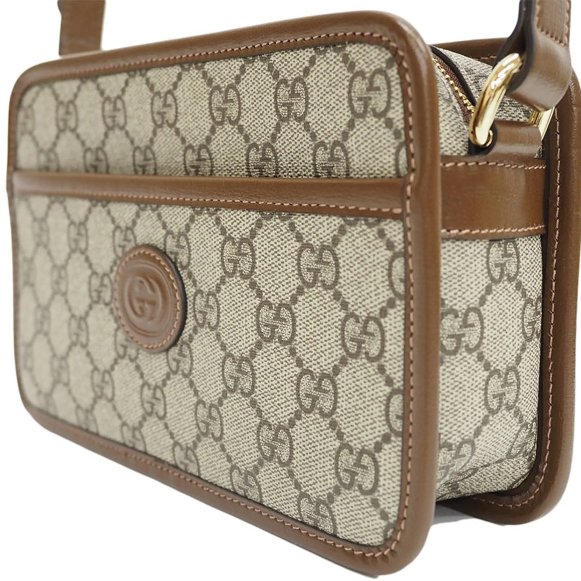 GUCCI Interlocking GG Supreme Shoulder Bag 658572 Women's