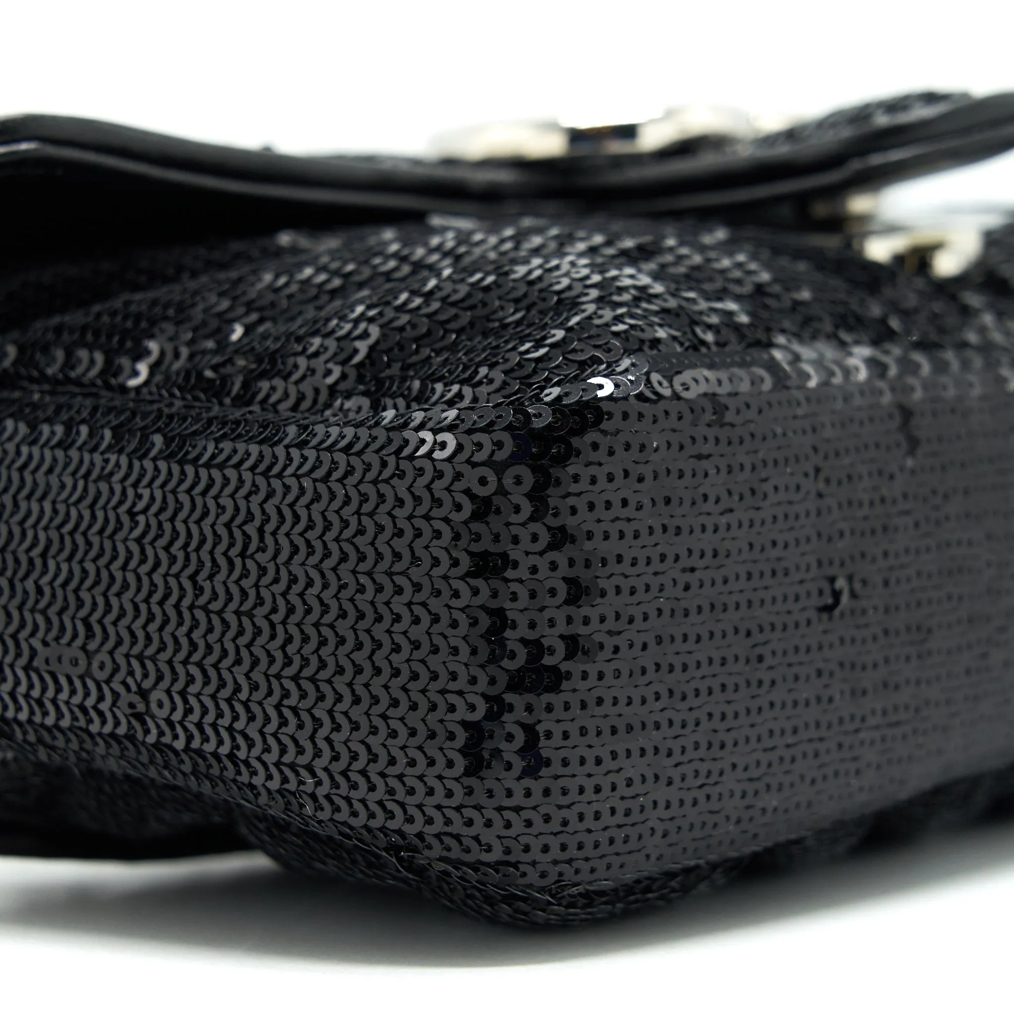 Gucci Marmont Mini Sequin Shoulder Bag Black