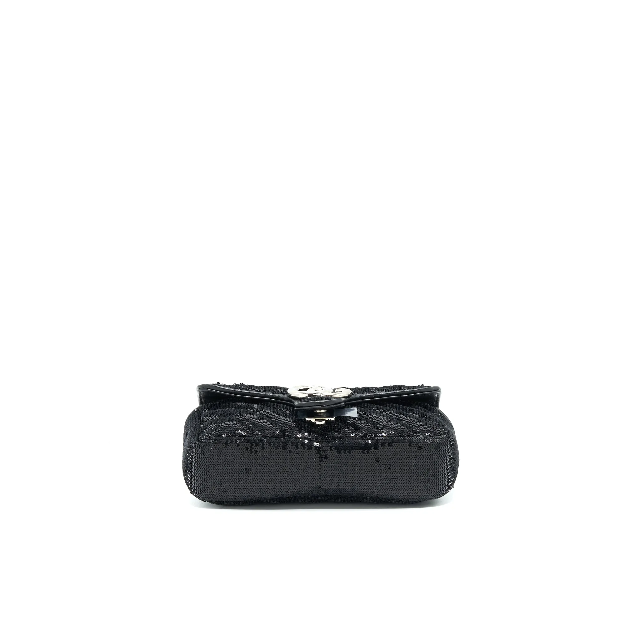 Gucci Marmont Mini Sequin Shoulder Bag Black