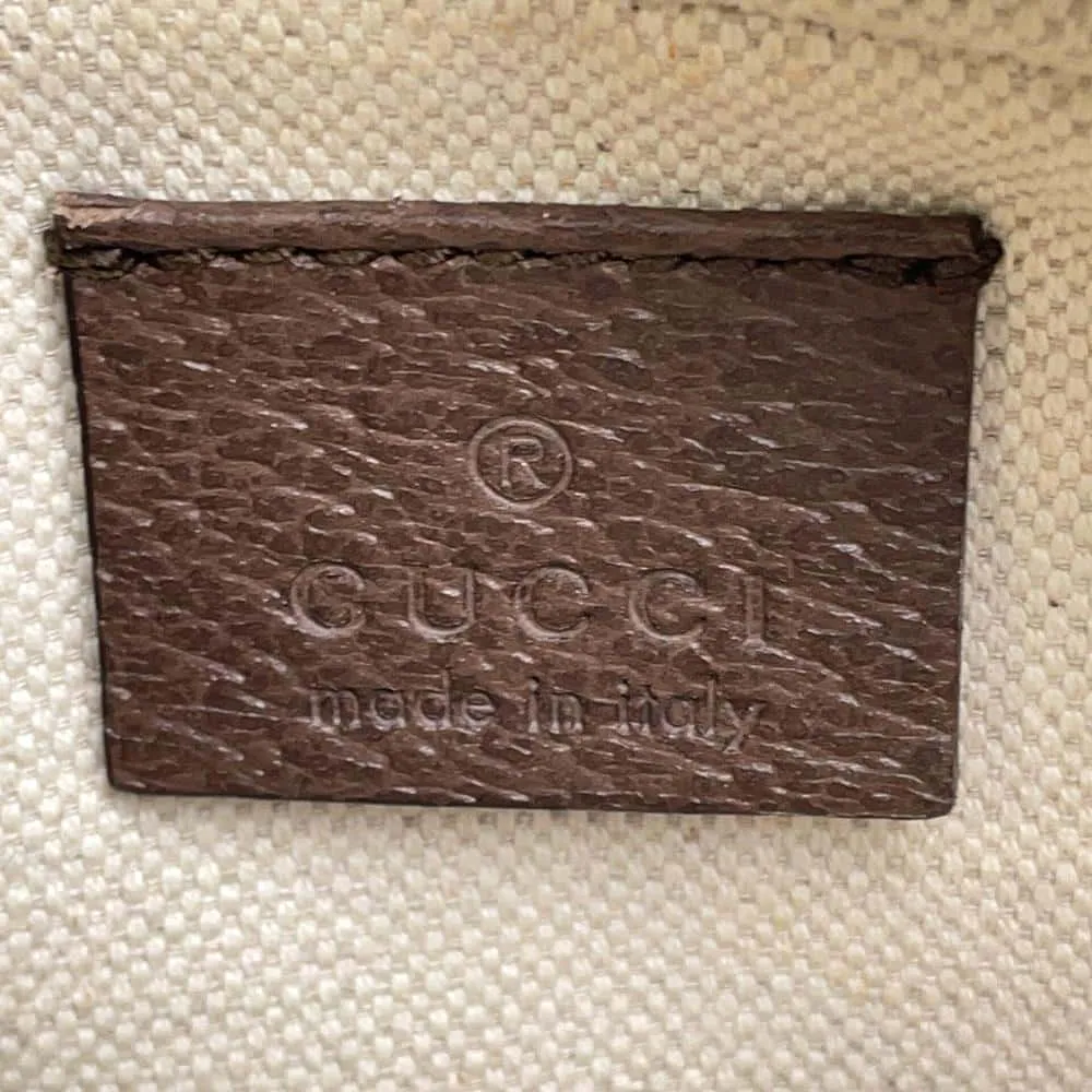 GUCCI Ophidi GG Supreme 2WAY Shoulder Bag Brown 598130 PVC Leather Size Small