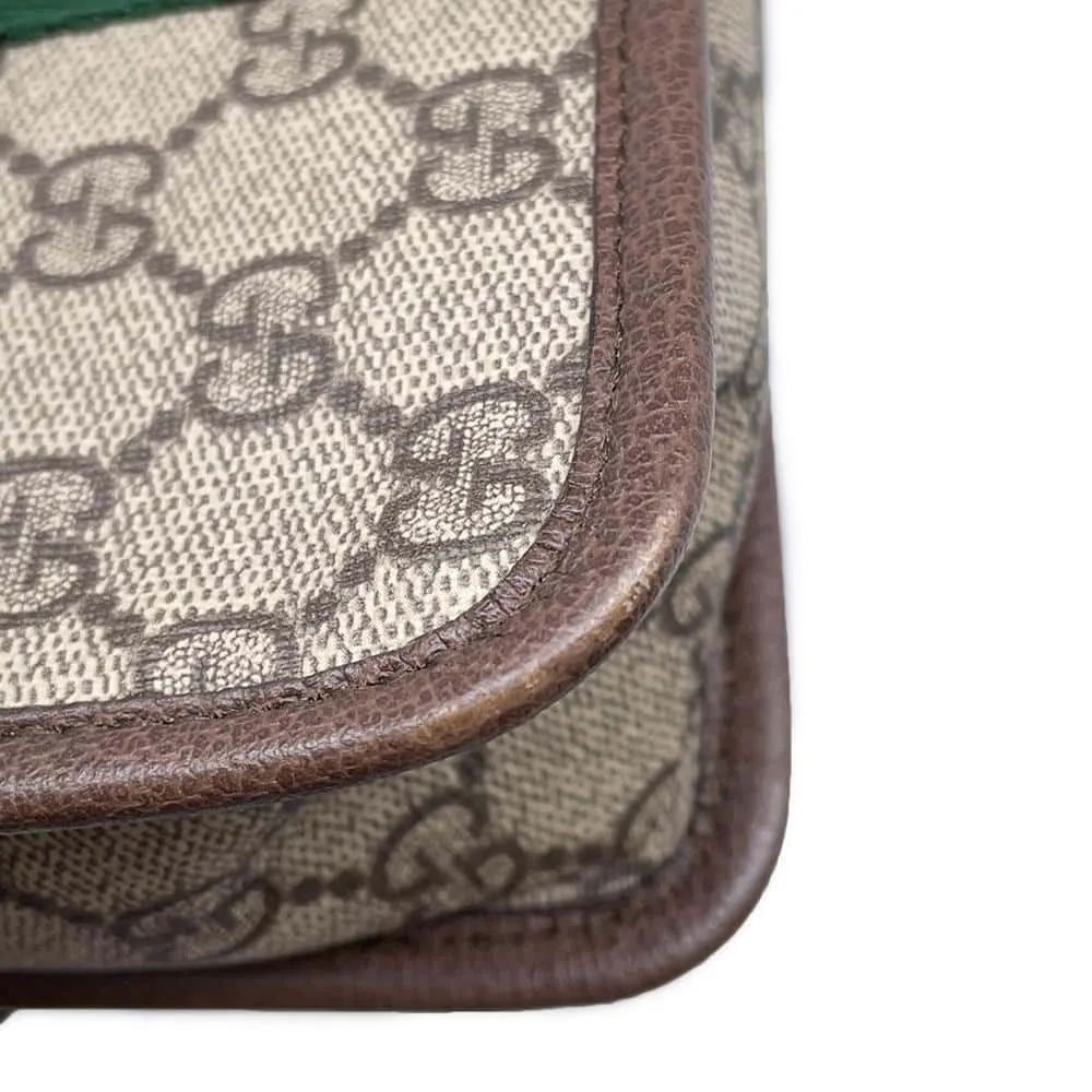 GUCCI Ophidi GG Supreme 2WAY Shoulder Bag Brown 598130 PVC Leather Size Small