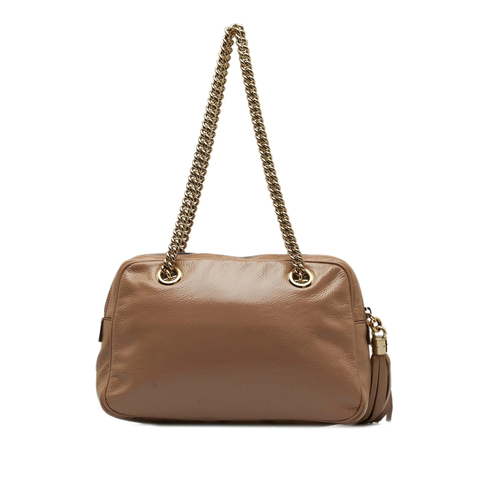 GUCCI Patent Soho Chain Shoulder Bag