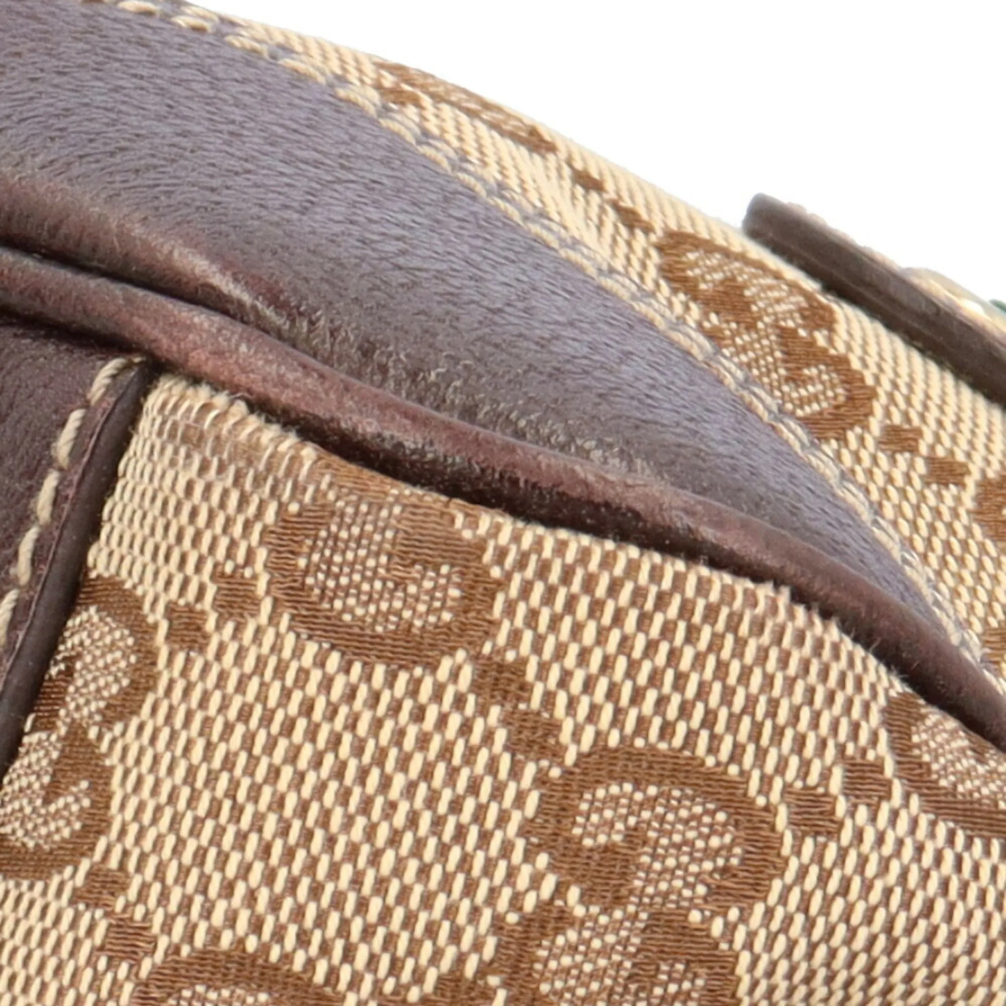 GUCCI Sherry Shoulder Bag GG Canvas Beige Women's