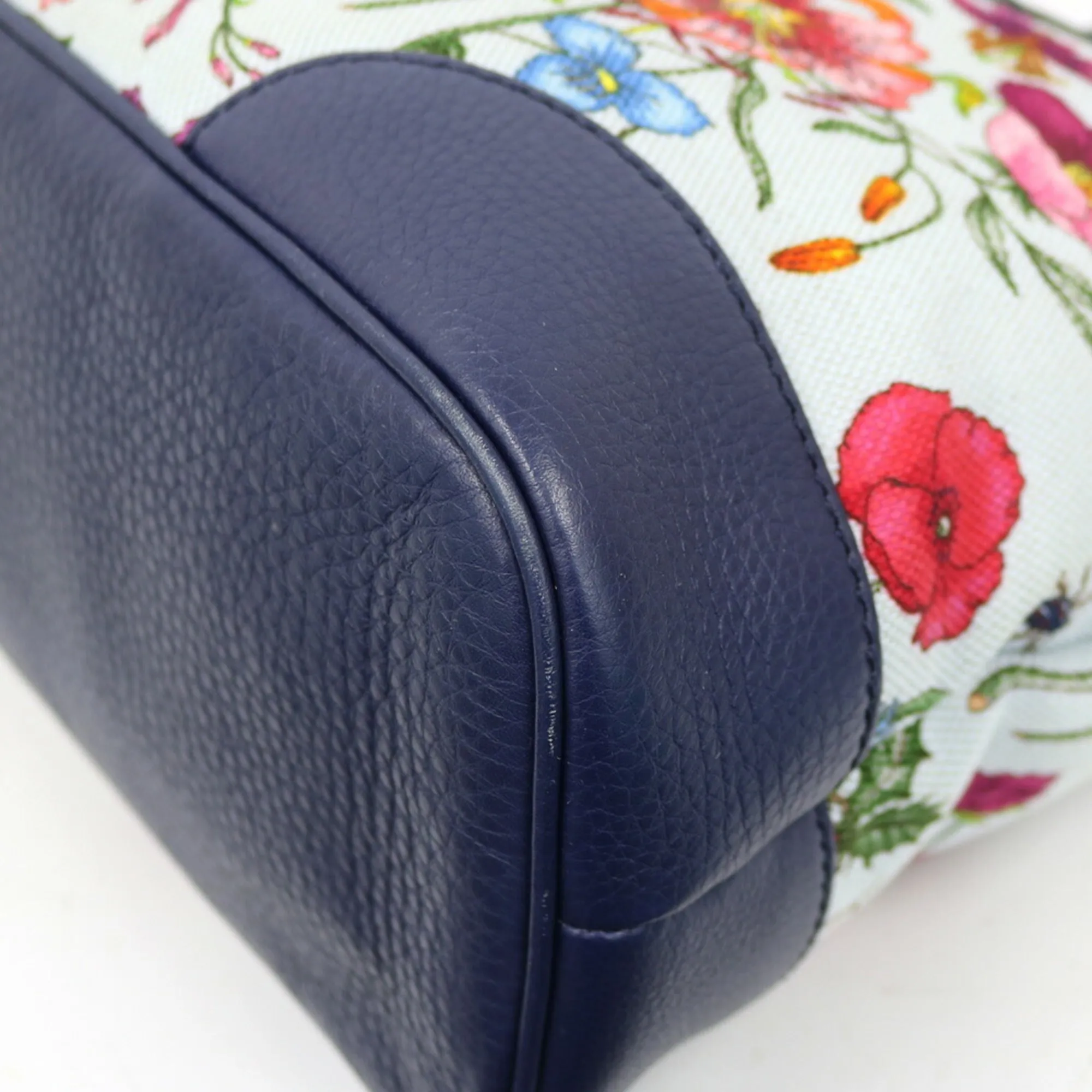 Gucci Shoulder Bag Flora Tote Day 50th Anniversary Blue Ladies