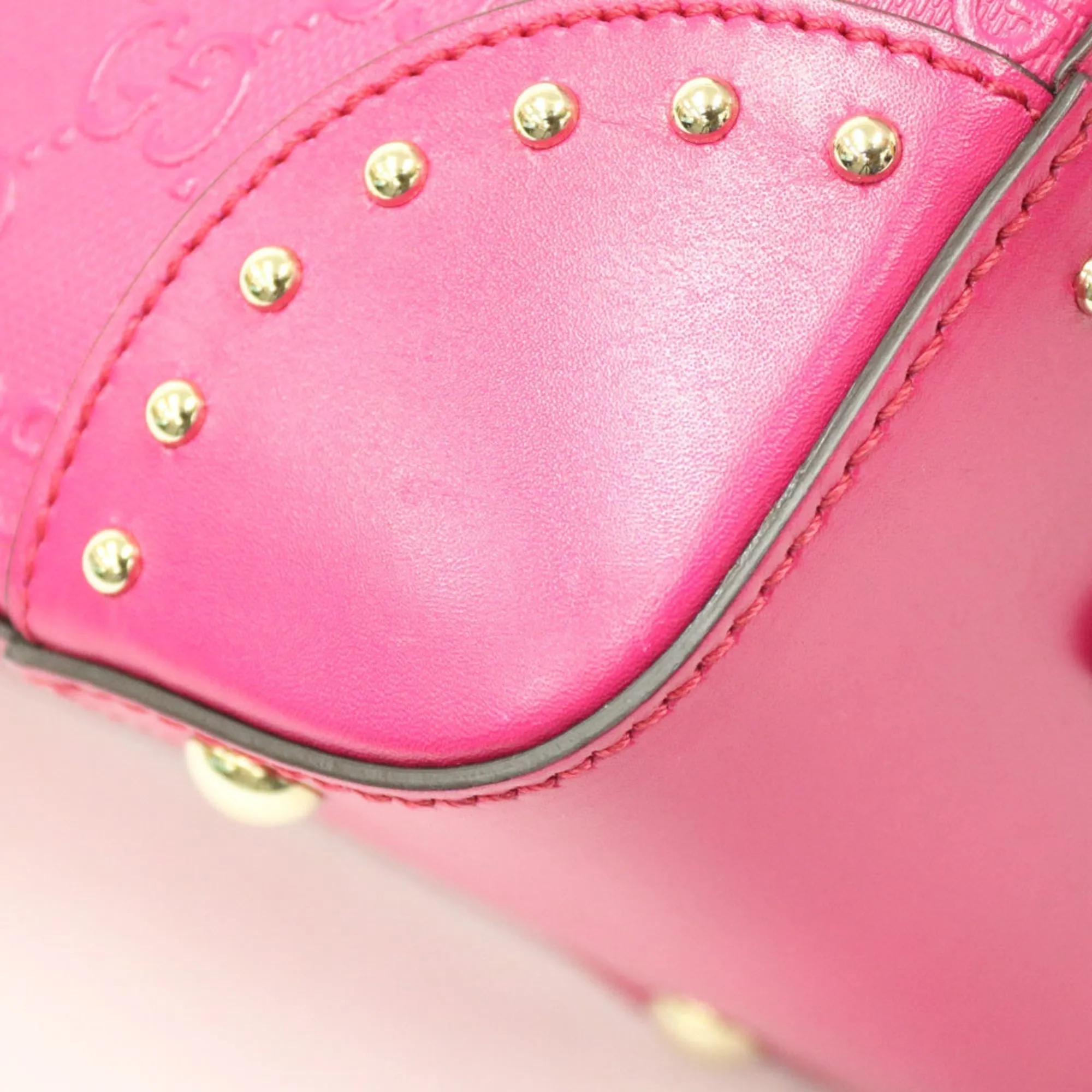 Gucci Shoulder Bag Handbag Pink Ladies