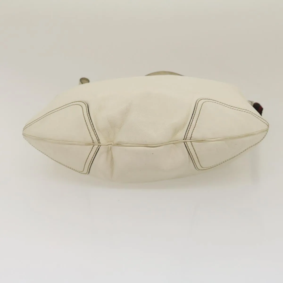 GUCCI Shoulder Bag Leather White  am2557g
