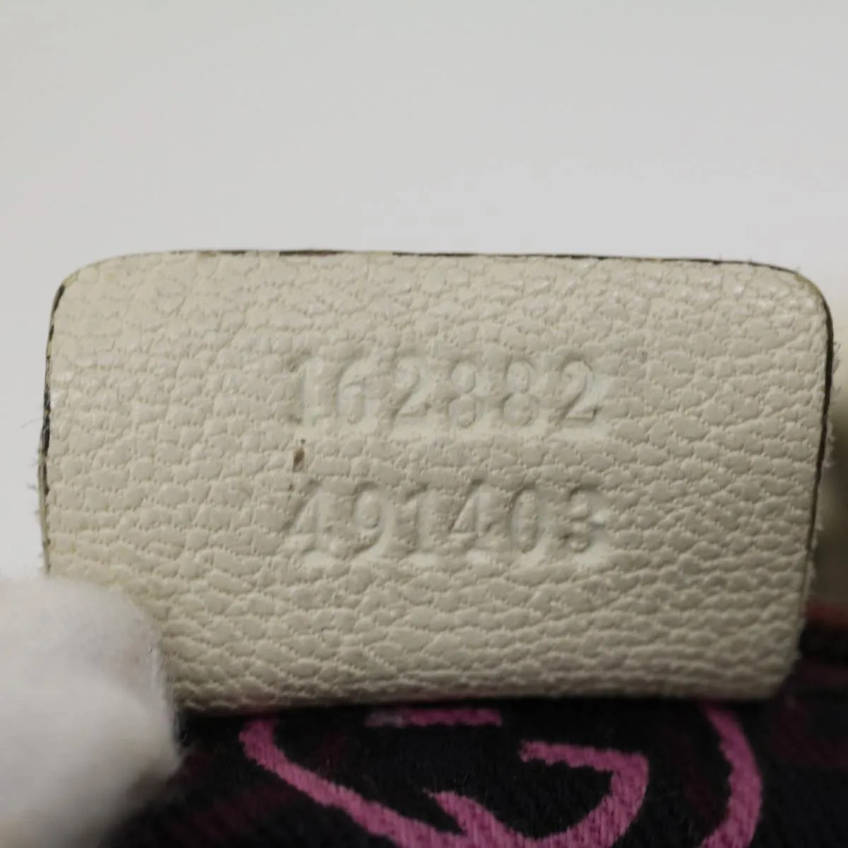 GUCCI Shoulder Bag Leather White  am2557g