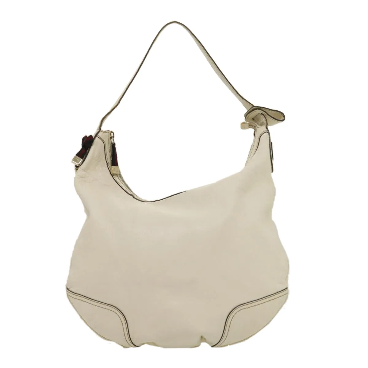 GUCCI Shoulder Bag Leather White  am2557g