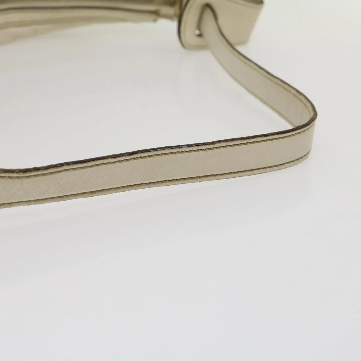 GUCCI Shoulder Bag Leather White  am2557g