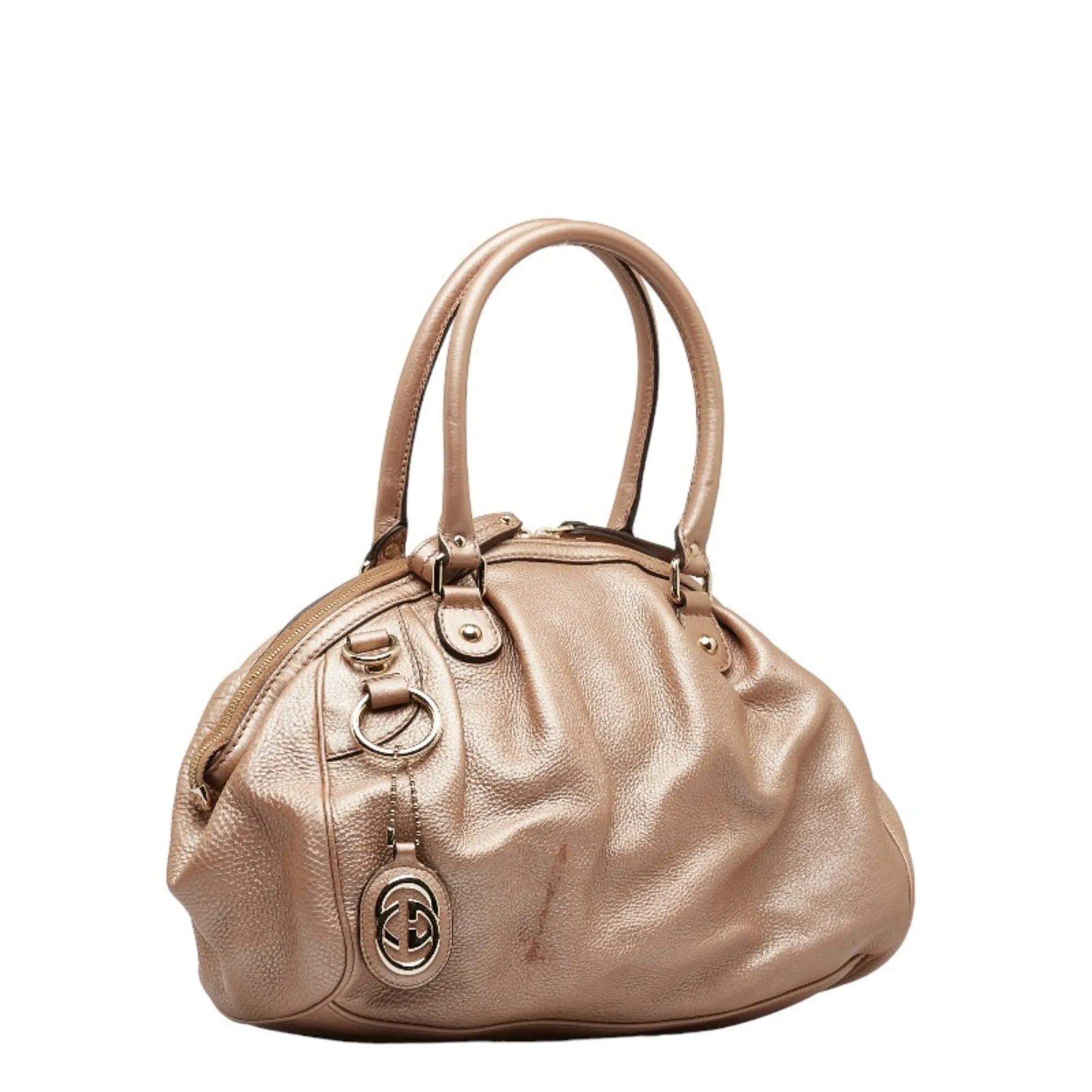 GUCCI Sookie Handbag Shoulder Bag 223974 Champagne Pink Leather Women's