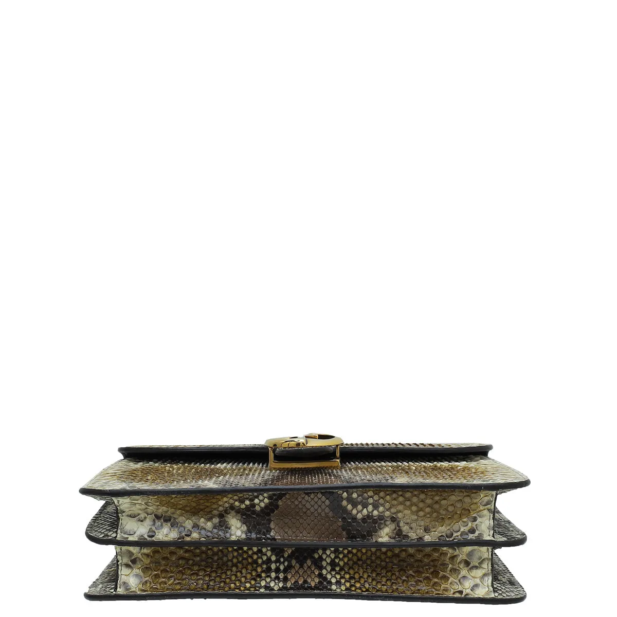 Gucci Tricolor Python 1973 Flap Medium Shoulder Bag