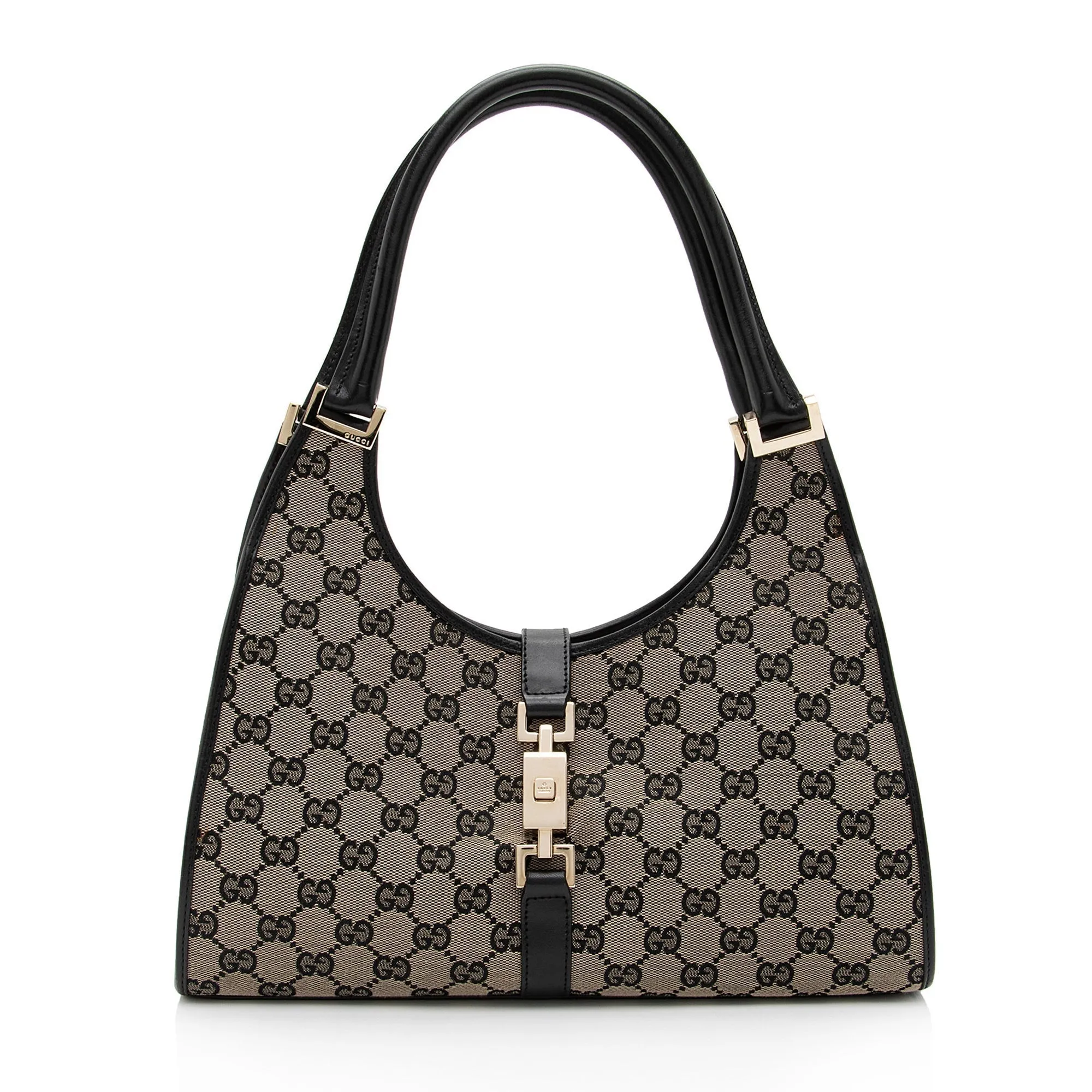 Gucci Vintage GG Canvas Bardot Medium Shoulder Bag (SHF-MzOFGC)