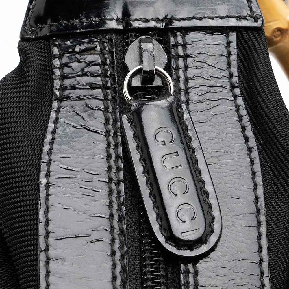 Gucci Vintage Nylon Bamboo Shoulder Bag