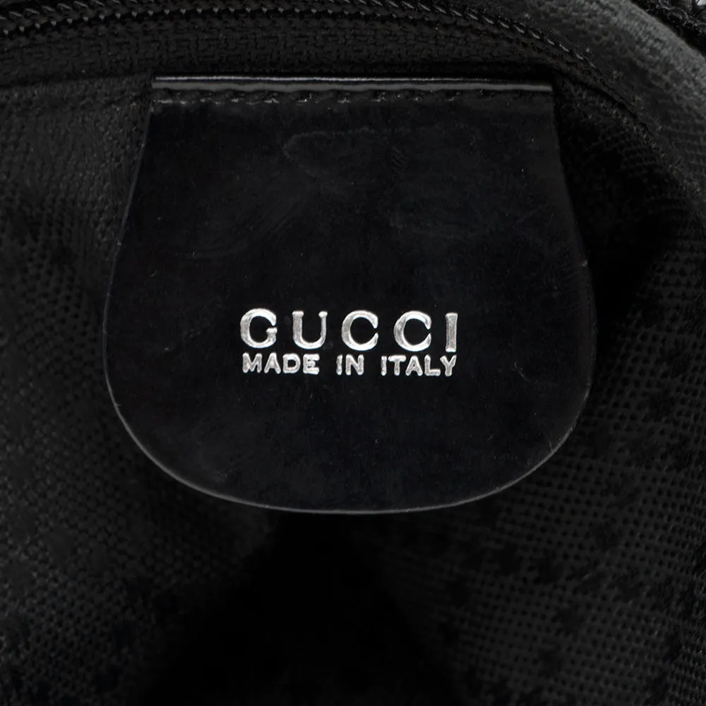 Gucci Vintage Nylon Bamboo Shoulder Bag