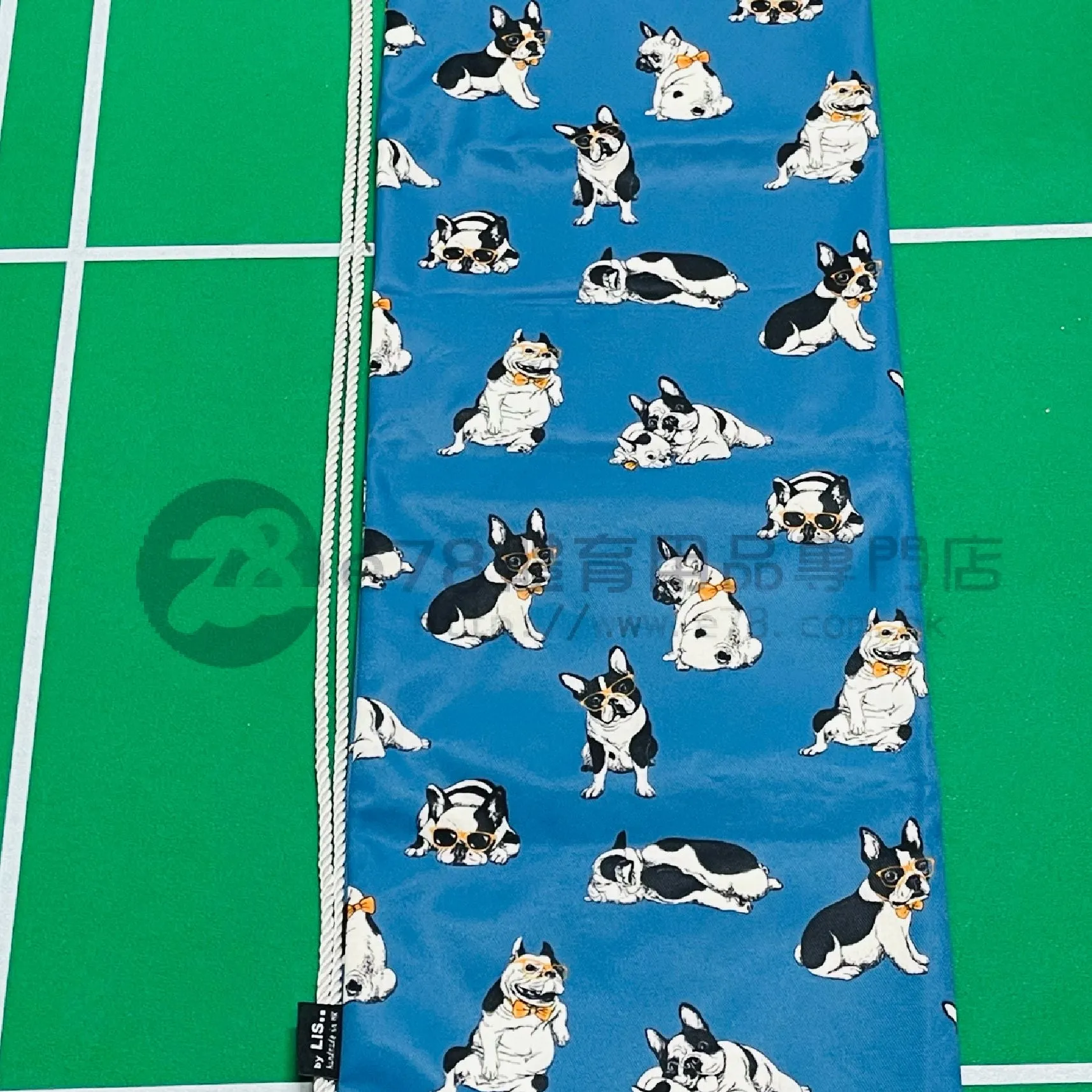 Handmade Water Resistant Racket Case (Blue Bulldog 154)
