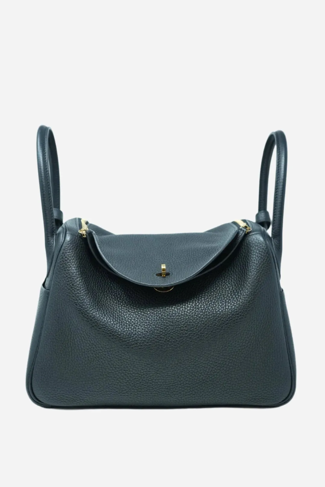 Hermes 2018 Lindy30 Togo Shoulder Bag Black