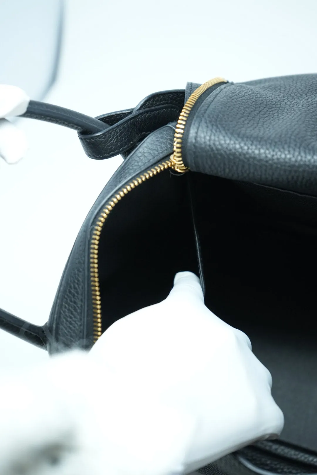 Hermes 2018 Lindy30 Togo Shoulder Bag Black
