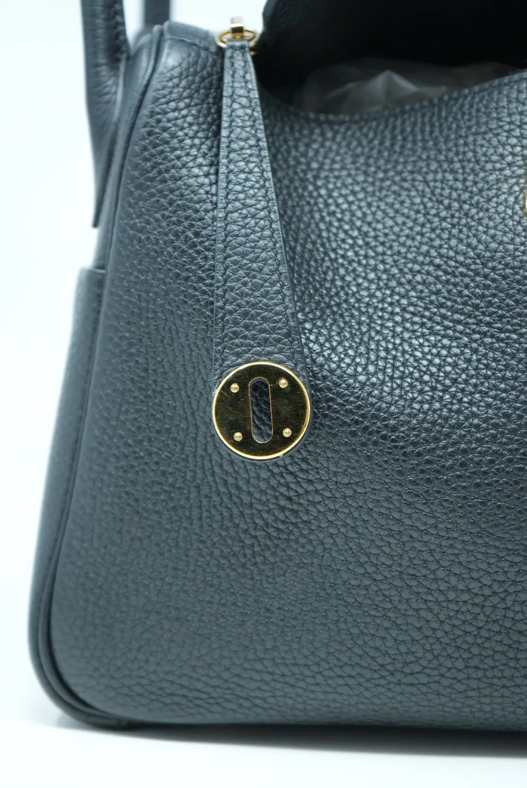 Hermes 2018 Lindy30 Togo Shoulder Bag Black