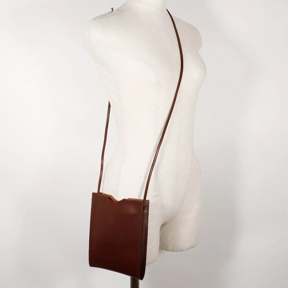 HERMES Shoulder Bag Calfskin Brown Omenitu Women(Unisex) Used