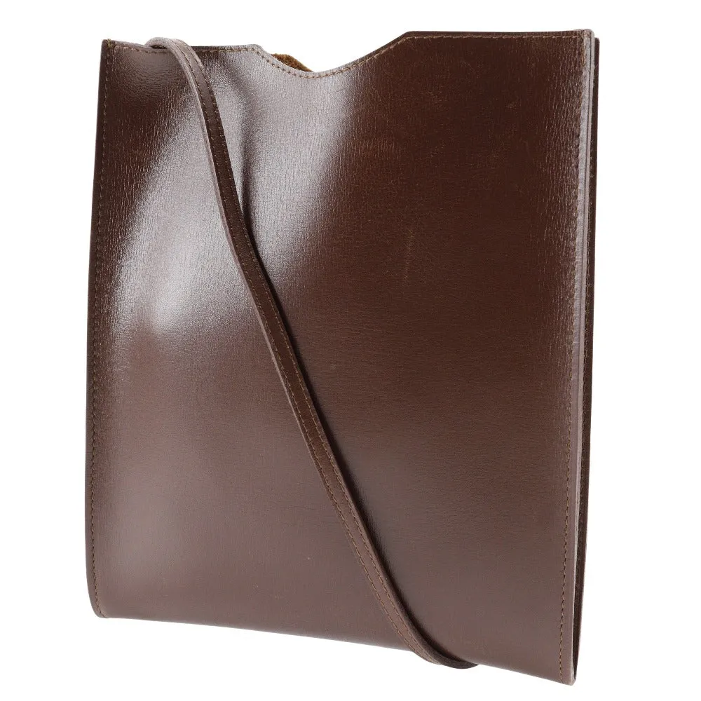 HERMES Shoulder Bag Calfskin Brown Omenitu Women(Unisex) Used