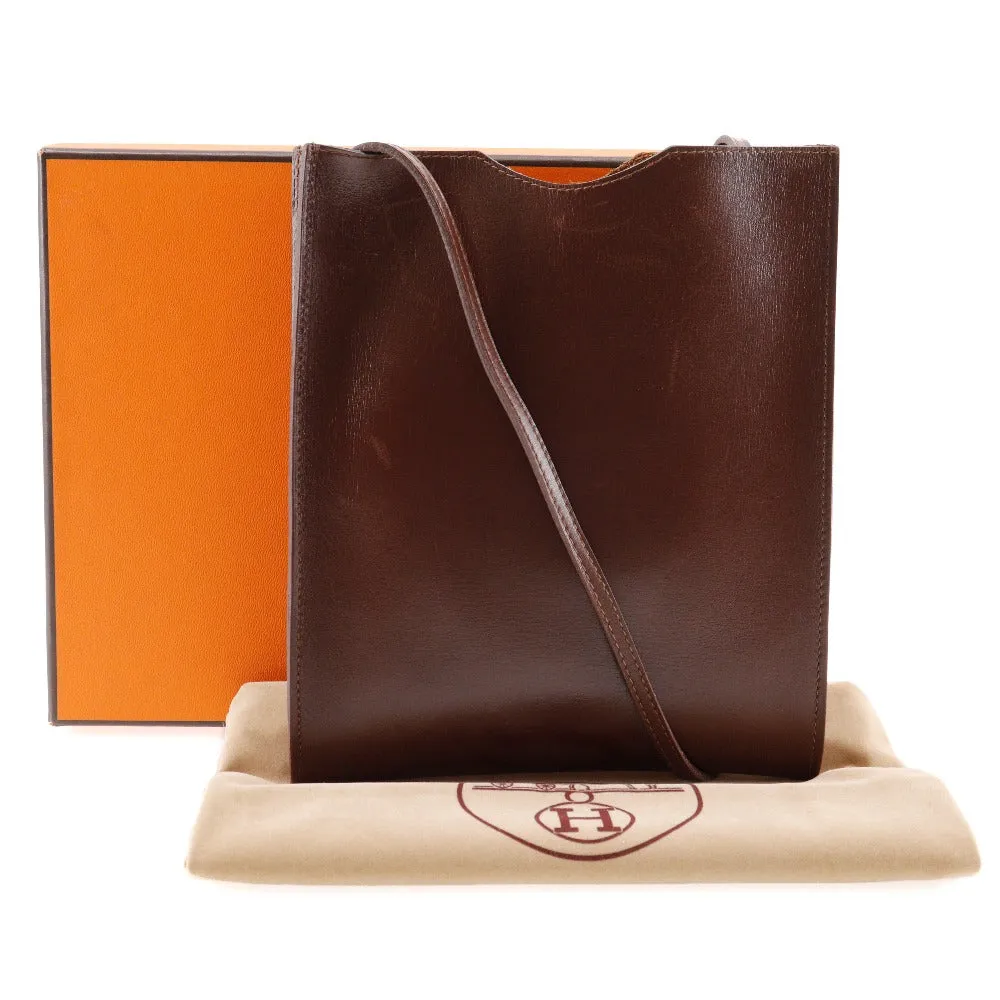 HERMES Shoulder Bag Calfskin Brown Omenitu Women(Unisex) Used
