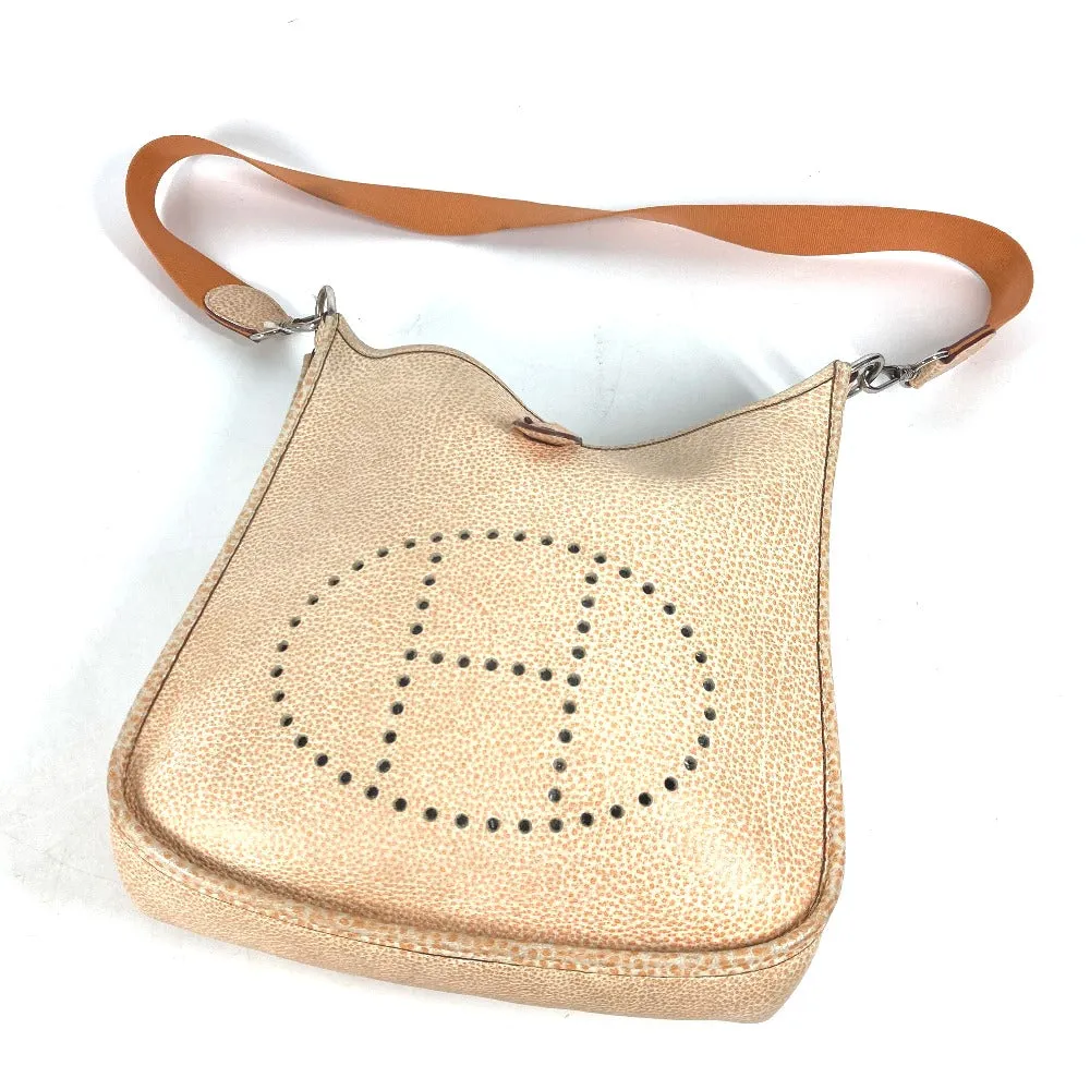 HERMES Shoulder Bag Leather, Buffle Skipper Orange Evelyn 1 PM Dalmatian