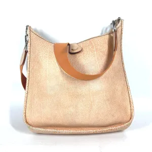 HERMES Shoulder Bag Leather, Buffle Skipper Orange Evelyn 1 PM Dalmatian