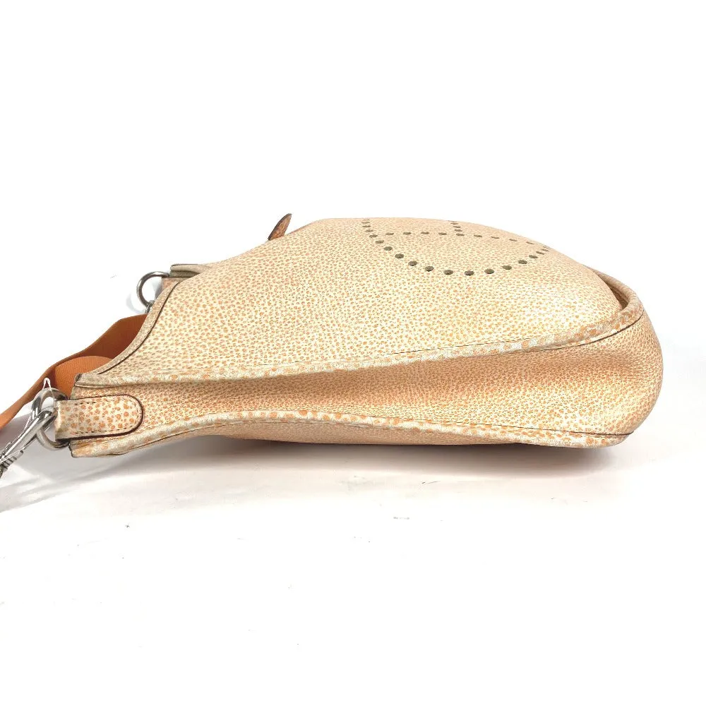 HERMES Shoulder Bag Leather, Buffle Skipper Orange Evelyn 1 PM Dalmatian