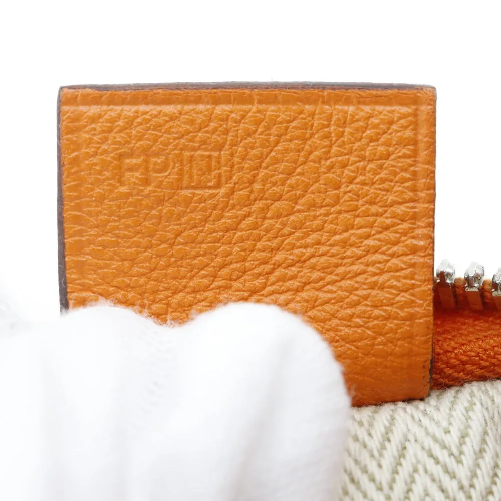 HERMES Shoulder Bag leather Orange one belt Masai Cut 32