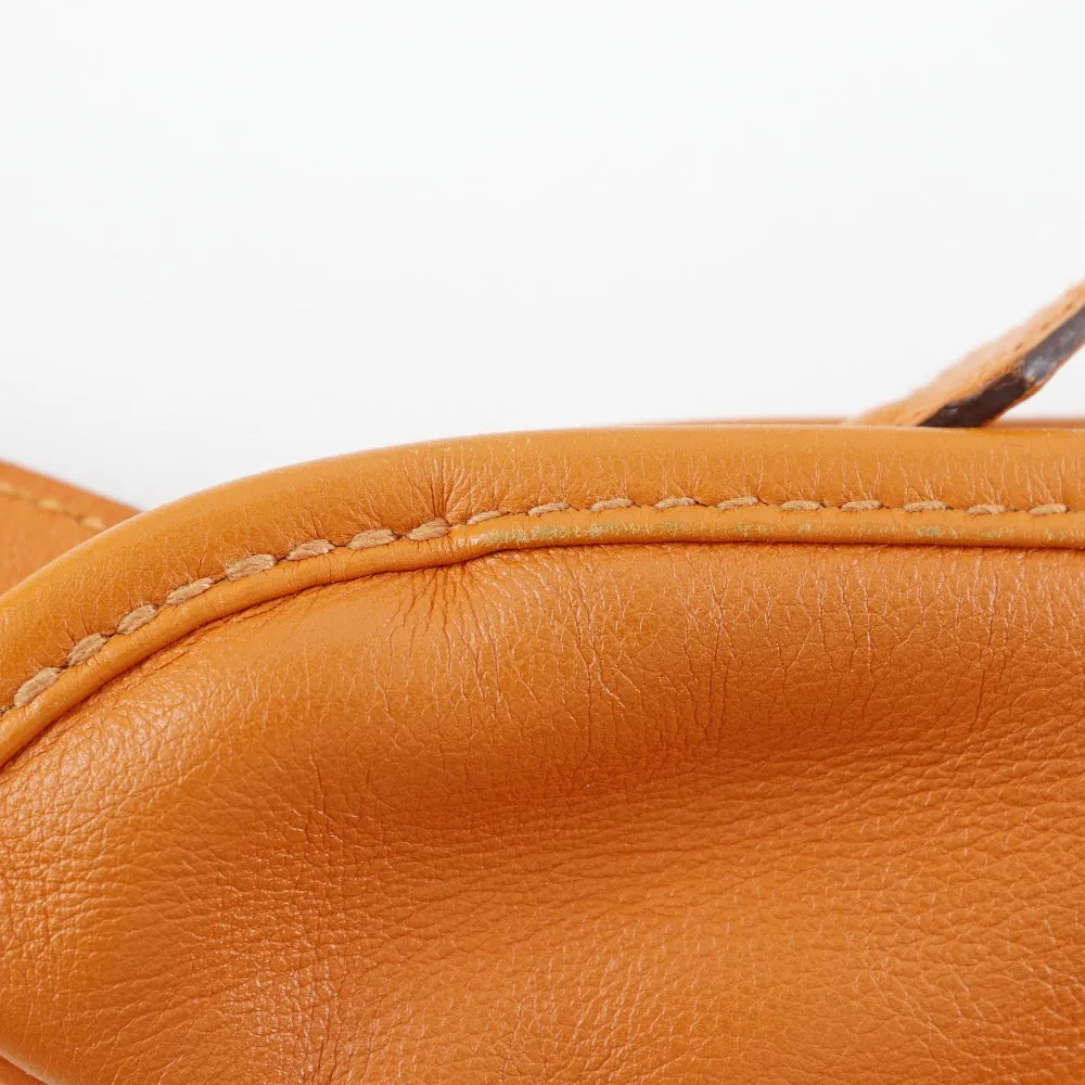 HERMES Shoulder Bag leather Orange one belt Masai Cut 32