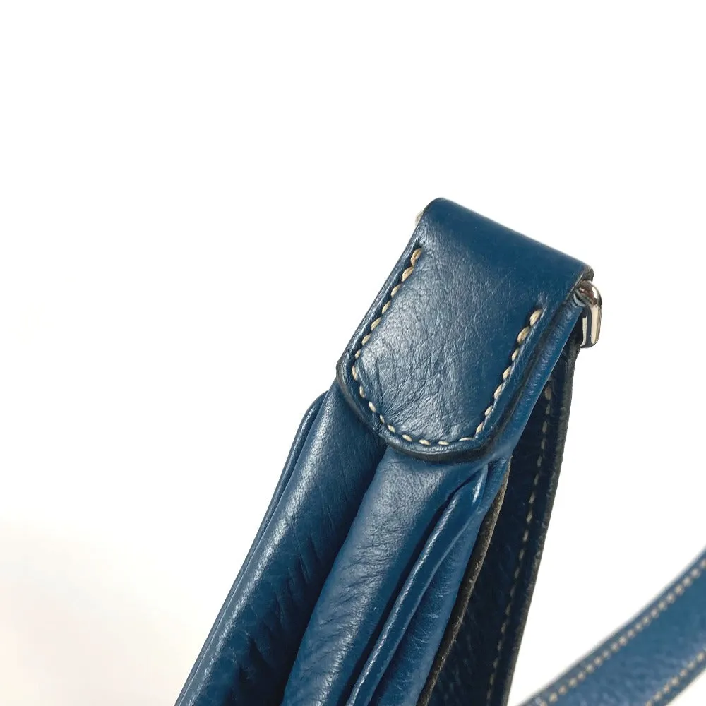 HERMES Shoulder Bag Taurillon Clemence blue Gao