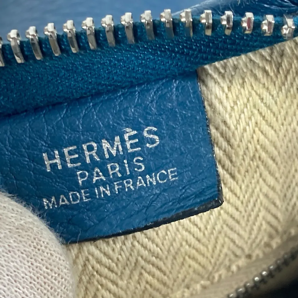 HERMES Shoulder Bag Taurillon Clemence blue Gao