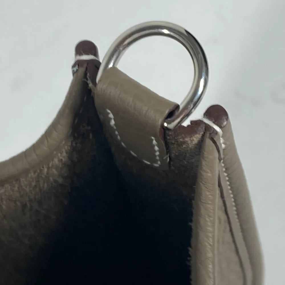 HERMES Shoulder Bag Taurillon Clemence Navy Evelyn TPM Amazone