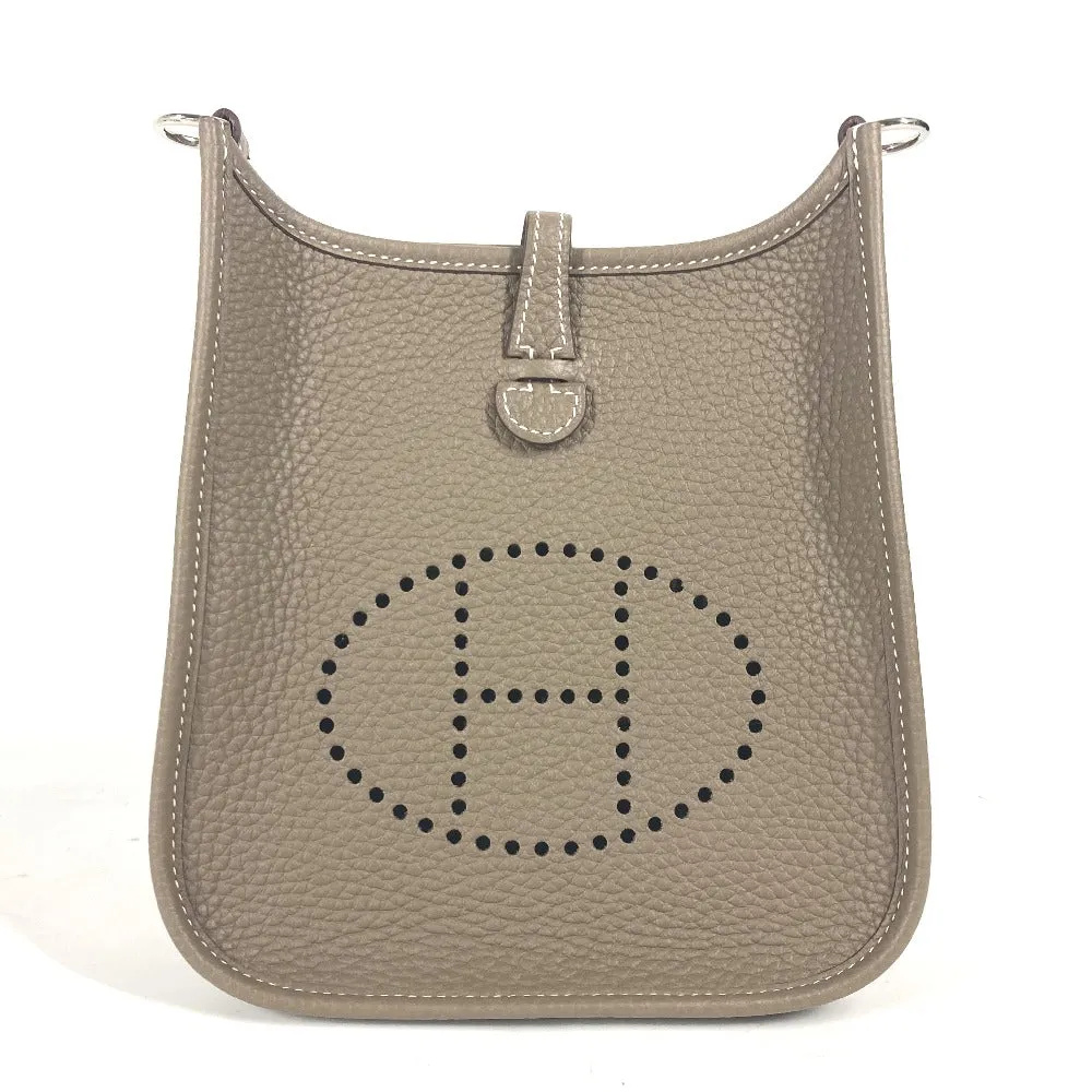 HERMES Shoulder Bag Taurillon Clemence Navy Evelyn TPM Amazone