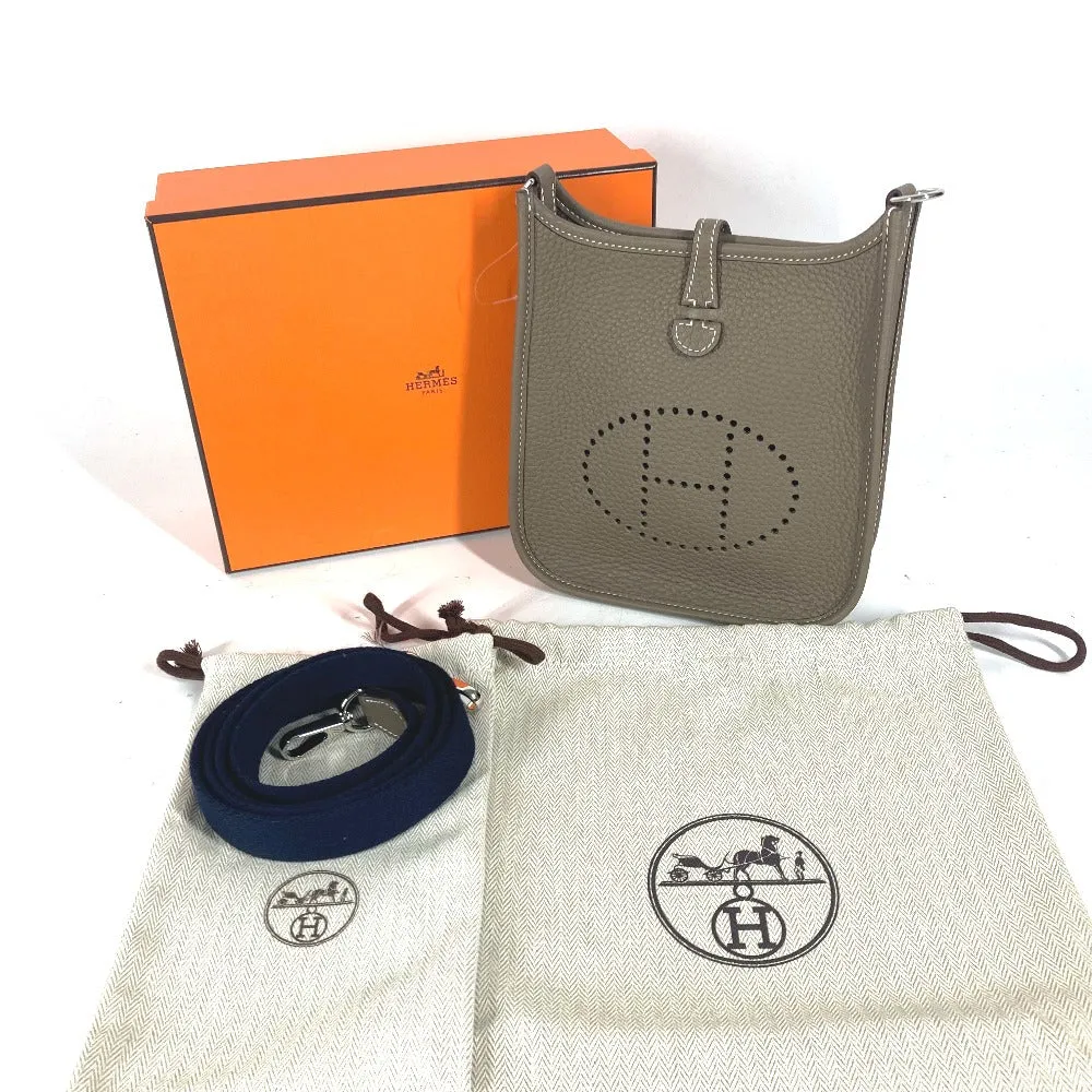HERMES Shoulder Bag Taurillon Clemence Navy Evelyn TPM Amazone