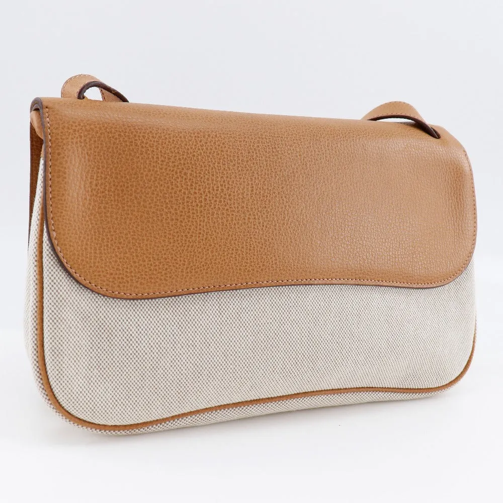 HERMES Shoulder Bag Toile H, Vache Lige Brown Sac Colorado MM Women Used
