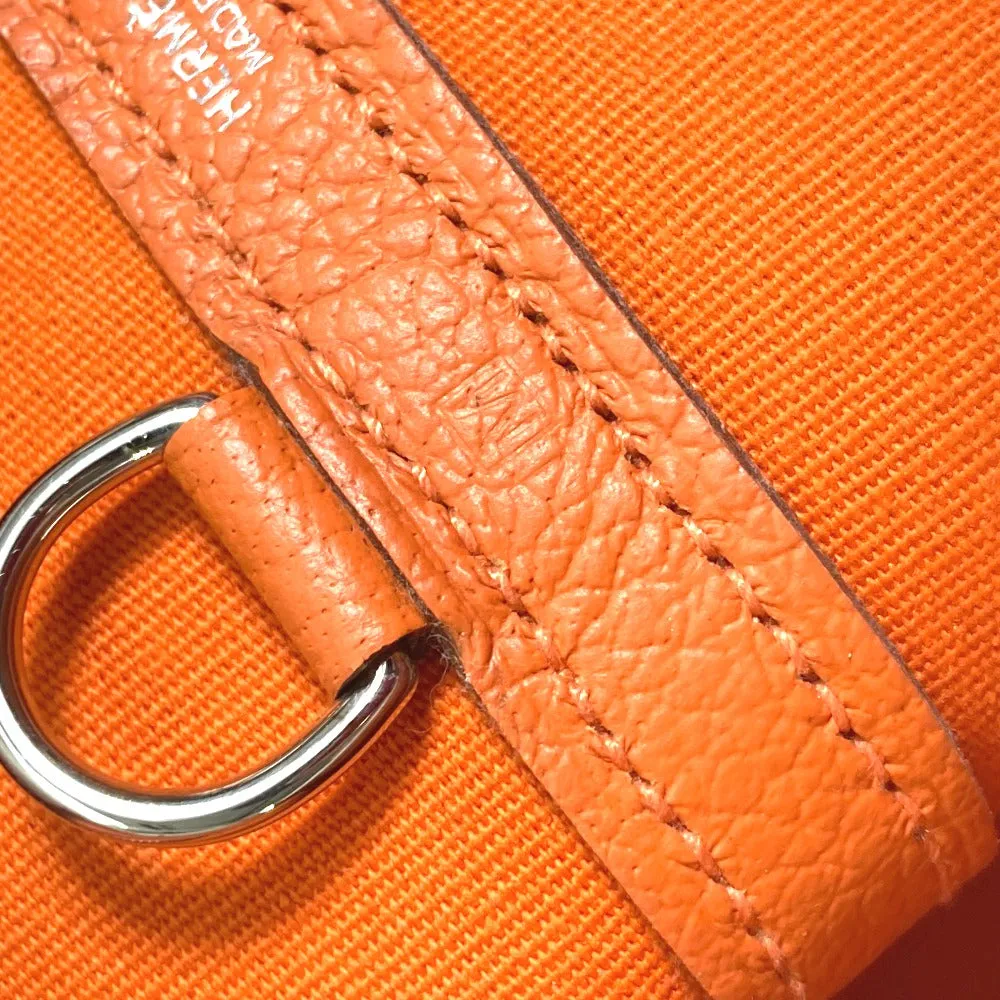 HERMES Tote Bag Towar Officier Orange Shoulder Bag Shoulder Bag Garden Zip PM Women Used
