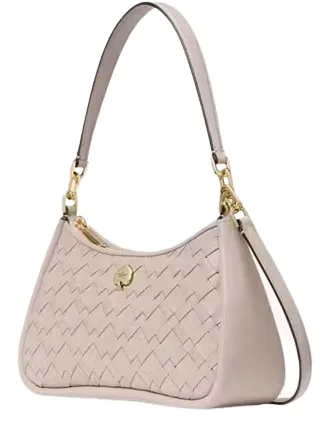 Kate Spade New York Kayla Woven Leather Small Convertible Shoulder Bag