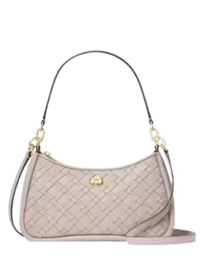Kate Spade New York Kayla Woven Leather Small Convertible Shoulder Bag