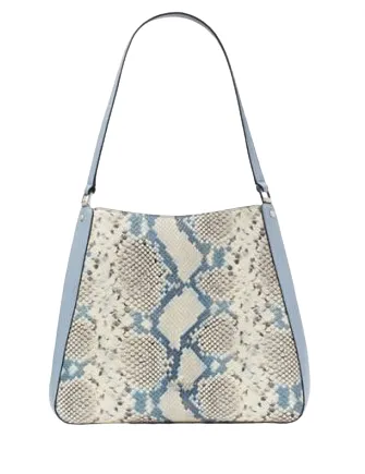 Kate Spade New York Leila Snake Embossed Medium Triple Compartment Shoulder Bag