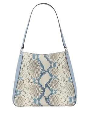 Kate Spade New York Leila Snake Embossed Medium Triple Compartment Shoulder Bag