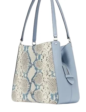 Kate Spade New York Leila Snake Embossed Medium Triple Compartment Shoulder Bag