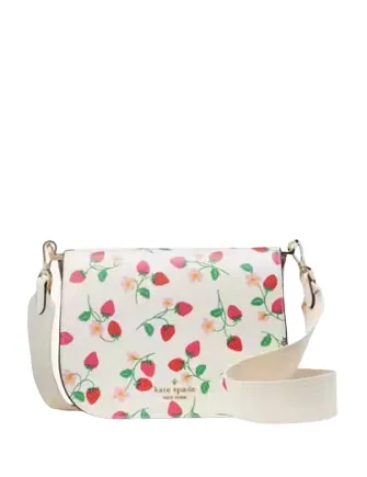 Kate Spade New York Madison Strawberry Vine Saddle Bag
