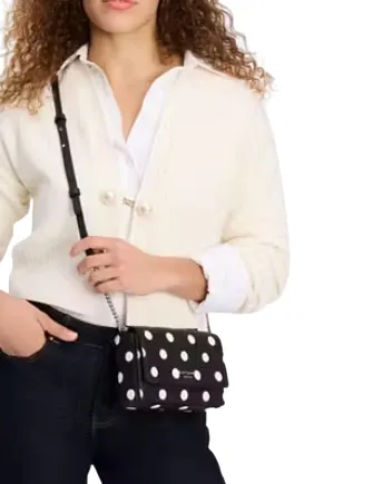 Kate Spade New York Morgan Sunshine Dot Faux Leather Flap Chain Wallet