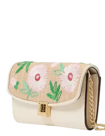 Kate Spade New York Phoebe Straw Turnlock Wallet-on-chain