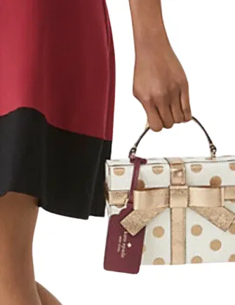 Kate Spade New York Wrapping Party Polka Dots Gift Box Crossbody