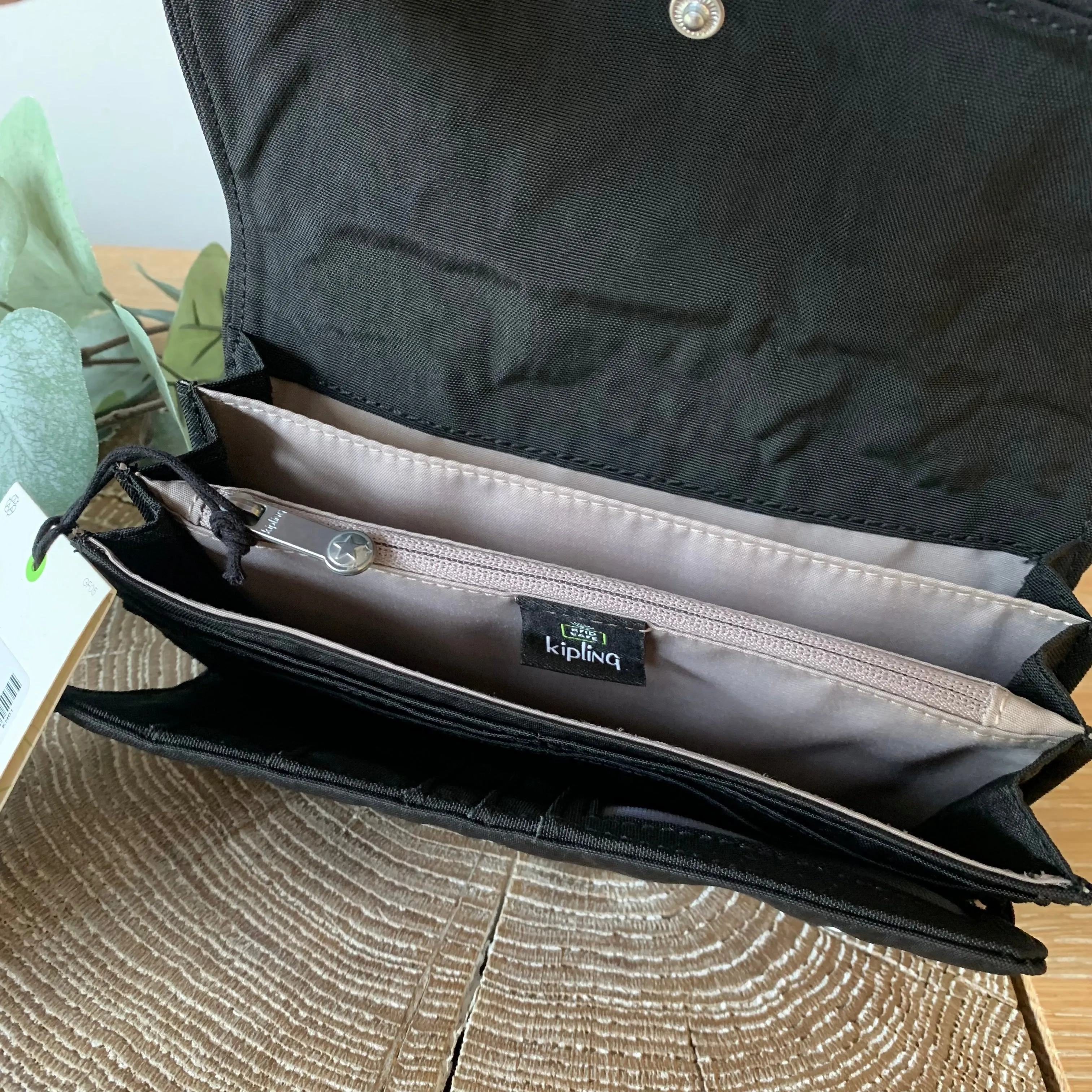 Kipling Money Land Large Purse in Black Noir